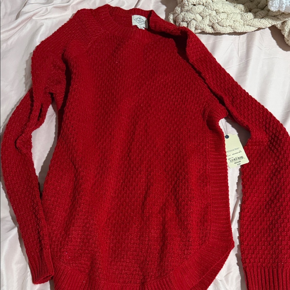 St. John's Bay Vibrant Red Crew Neck Sweater